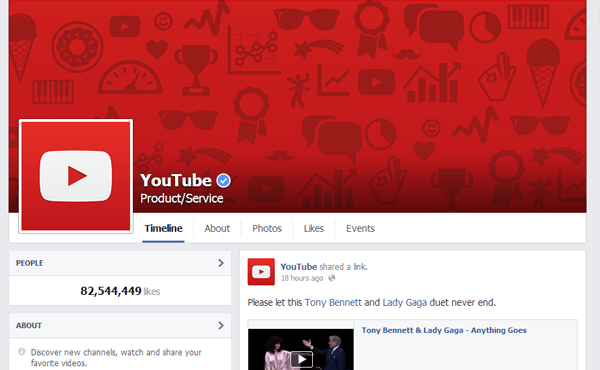 YouTube - Facebook Page