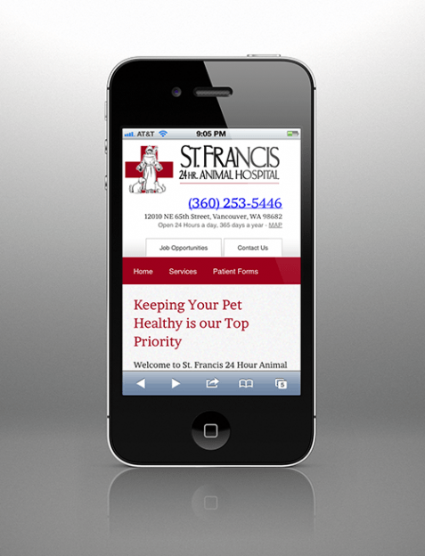 St. Francis 24 Hour Animal Hospital – Mobile Website