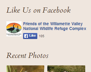 Friends of the Willamette Valley NWRC Like on Facebook