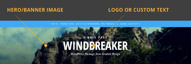 WindBreaker Customizable Header and Logo