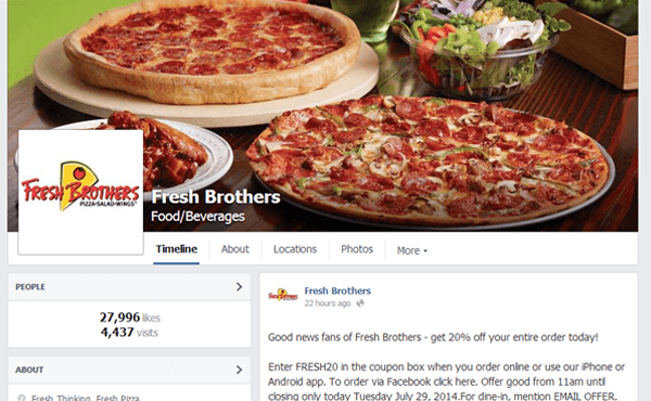 Fresh Brothers - Facebook Page