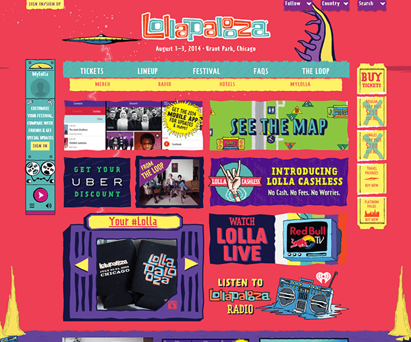 Lollapalooza WordPress Website
