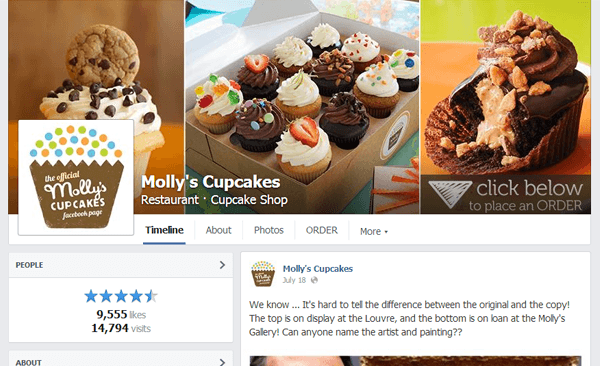 Molly's Cupcakes - Facebook Page