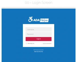 App Design ADA Helper 00 Login 30