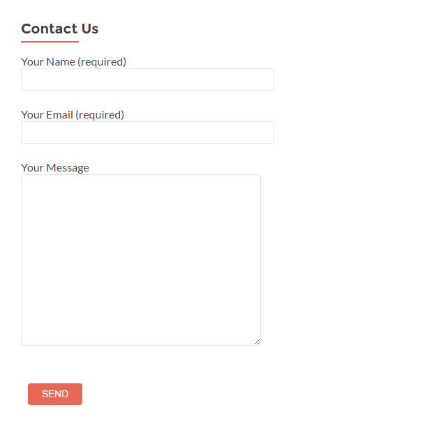 14 - Contact form on page