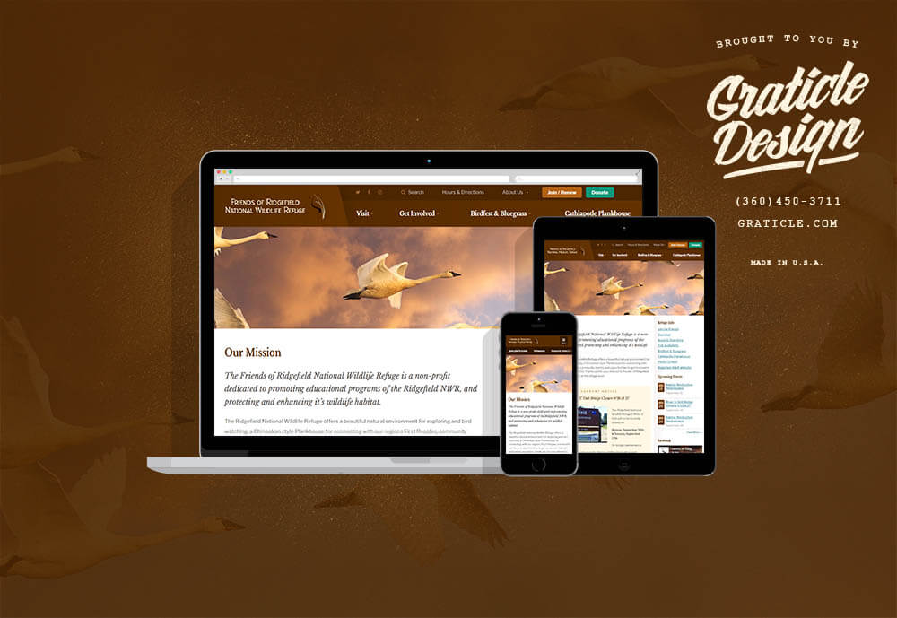 Friends of the Ridgefield National Wildlife Refuge Responsive WordPress Website Design