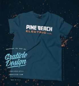 Pine Beach Electric Electrician Logo Brand Design in Westport Washington