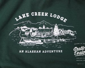 Fishing Lodge Logo Design Lake Creek Lodge Lake Creek Alakska Sweatshirt Graticle
