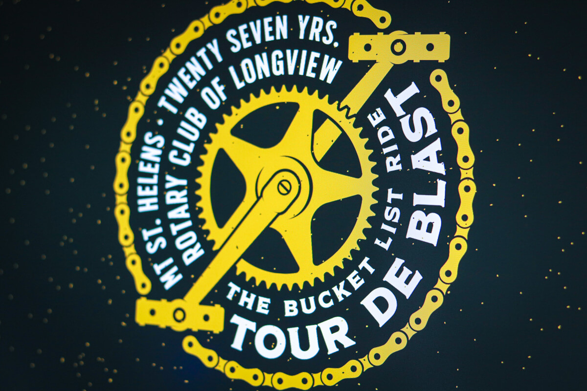 Photo of a logo for a bicycle race called Tour De Blast