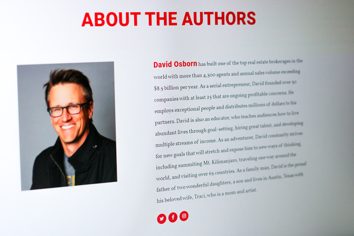 Author bio website