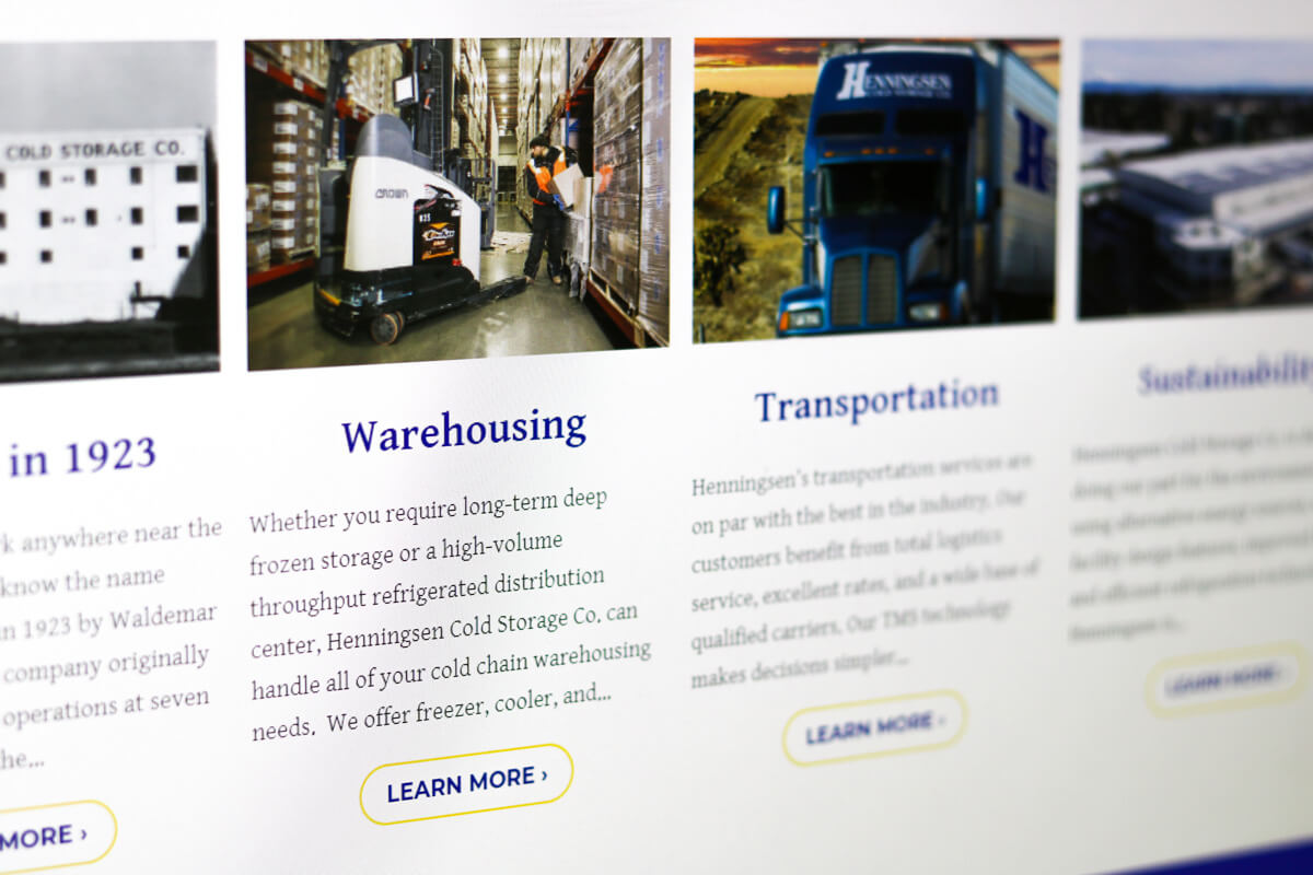 Warehousing and Transportation Web Design
