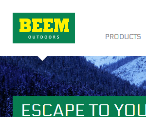 Beem Outdoors Website Design and Development header