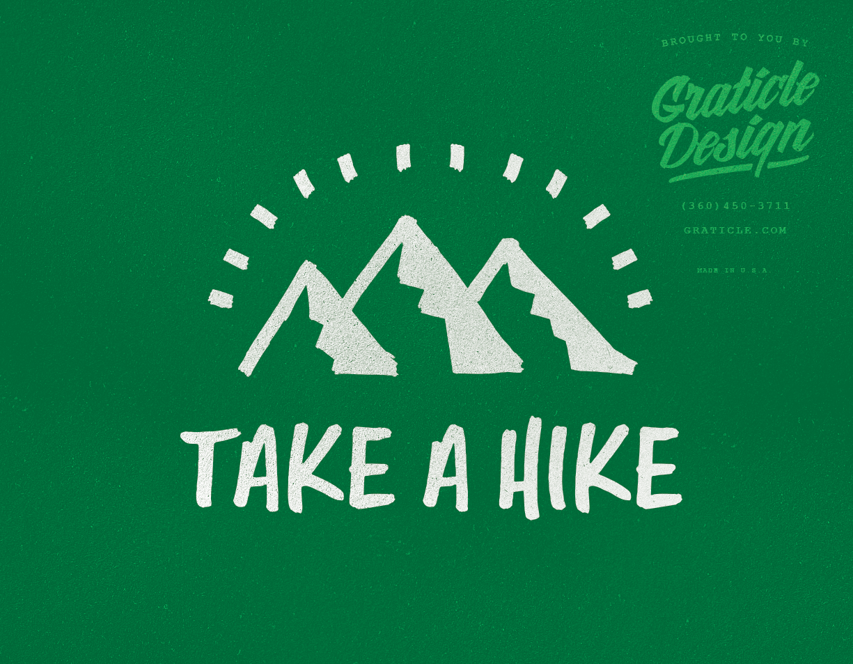Take a Hike Sticker Design